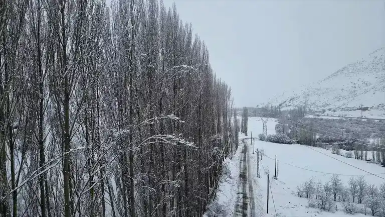 Bayburt'ta Yollar Kar Altında Kaldı